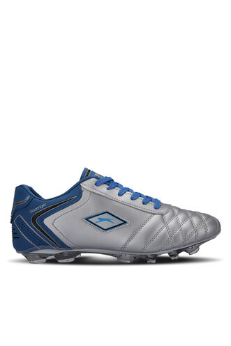 Slazenger HUGO KR Men's Football Cleats Shoes Gray - Blue - Thumbnail