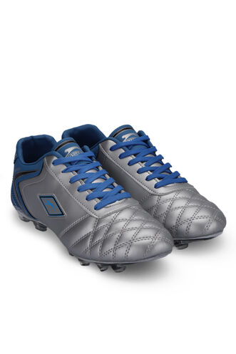 Slazenger HUGO KR Men's Football Cleats Shoes Gray - Blue - Thumbnail