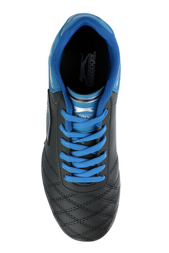 Slazenger HUGO HS Football Boys Indoor Soccer Shoes Black - Blue - Thumbnail