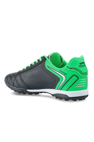 Slazenger HUGO HS Football Boys Indoor Soccer Shoes Black - Green - Thumbnail