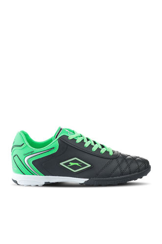 Slazenger HUGO HS Football Boys Indoor Soccer Shoes Black - Green - Thumbnail