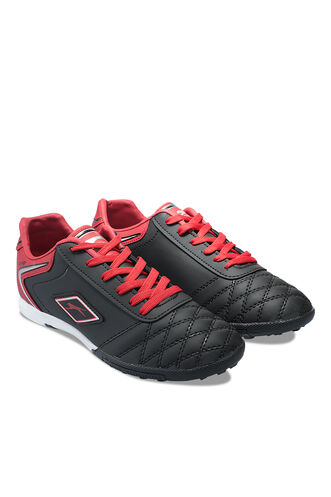 Slazenger HUGO HS Football Boys Indoor Soccer Shoes Black - Red - Thumbnail