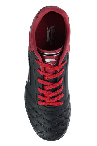 Slazenger HUGO HS Football Boys Indoor Soccer Shoes Black - Red - Thumbnail