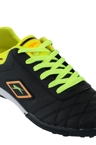 Slazenger HUGO HS Football Boys Indoor Soccer Shoes Black - Yellow - Thumbnail