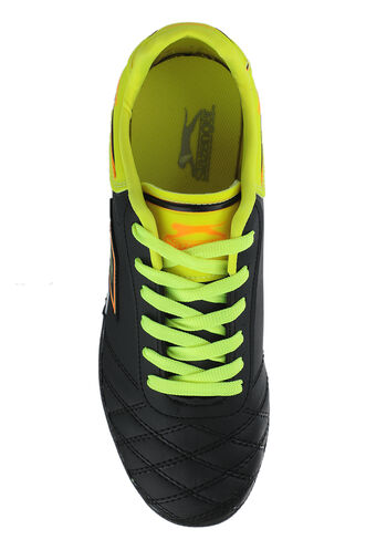 Slazenger HUGO HS Football Boys Indoor Soccer Shoes Black - Yellow - Thumbnail