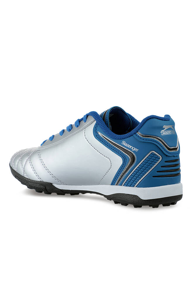 Slazenger HUGO HS Football Boys Indoor Soccer Shoes Gray - Blue