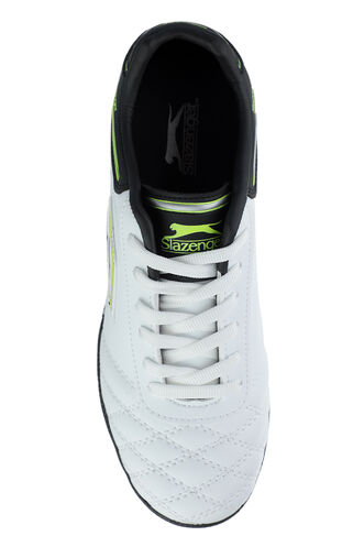 Slazenger HUGO HS Football Boys Indoor Soccer Shoes White - Black - Thumbnail