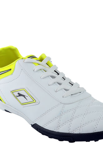 Slazenger HUGO HS Football Boys Indoor Soccer Shoes White - Yellow - Thumbnail