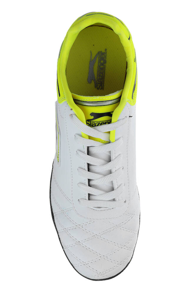 Slazenger HUGO HS Football Boys Indoor Soccer Shoes White - Yellow