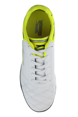 Slazenger HUGO HS Football Boys Indoor Soccer Shoes White - Yellow - Thumbnail