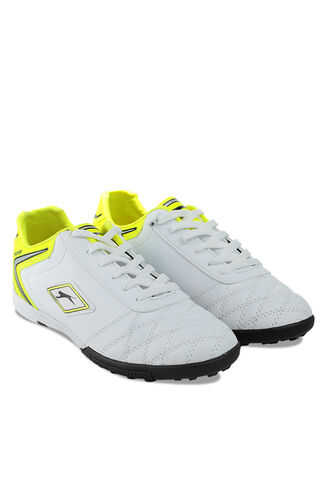 Slazenger HUGO HS Football Boys Indoor Soccer Shoes White - Yellow - Thumbnail