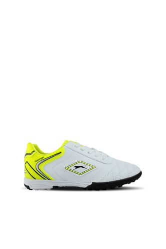 Slazenger - Slazenger HUGO HS Football Boys Indoor Soccer Shoes White - Yellow