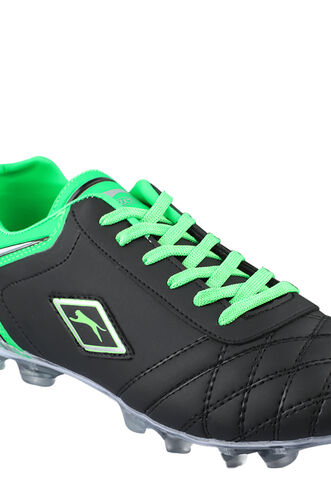 Slazenger HUGO KR Men's Football Cleats Shoes Black - Green - Thumbnail