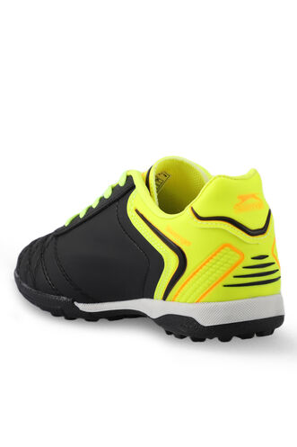 Slazenger HUGO HS Football Boys Indoor Soccer Shoes Black - Yellow - Thumbnail