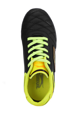 Slazenger HUGO HS Football Boys Indoor Soccer Shoes Black - Yellow - Thumbnail