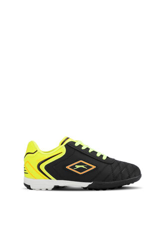 Slazenger HUGO HS Football Boys Indoor Soccer Shoes Black - Yellow - Thumbnail