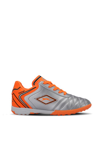 Slazenger - Slazenger HUGO HS Football Boys Indoor Soccer Shoes Gray - Orange