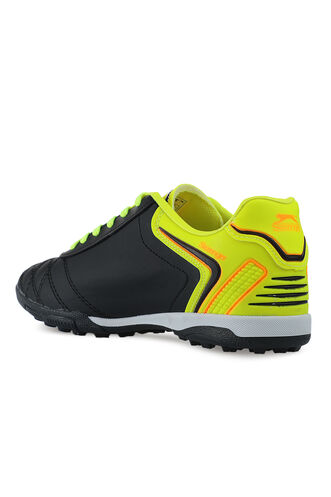 Slazenger HUGO HS Football Men's Indoor Soccer Shoes Black - Yellow - Thumbnail