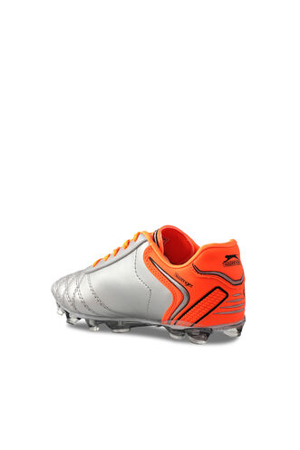 Slazenger HUGO KR Football Boy Child Cleats Shoes Gray - Orange - Thumbnail