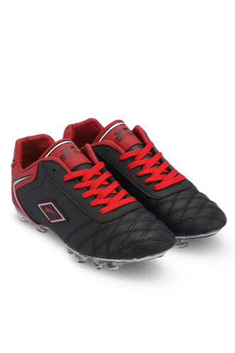 Slazenger HUGO KR Men's Football Cleats Shoes Black - Red - Thumbnail