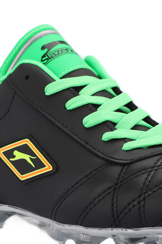 Slazenger HUGO KR Men's Football Cleats Shoes Black - Green - Thumbnail