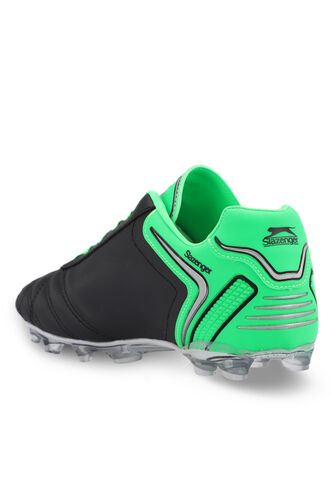 Slazenger HUGO KR Men's Football Cleats Shoes Black - Green - Thumbnail