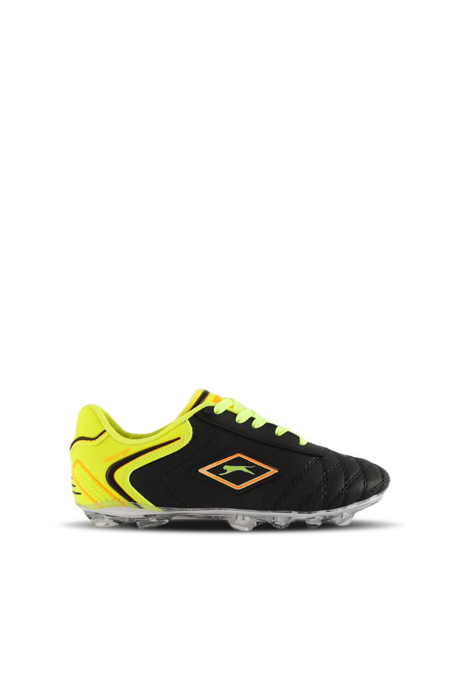 Slazenger HUGO KR Football Boy Child Cleats Shoes Black - Yellow