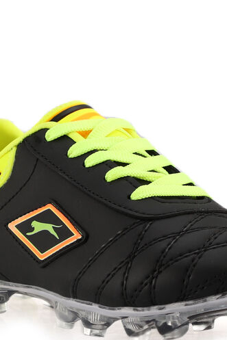 Slazenger HUGO KR Football Boy Child Cleats Shoes Black - Yellow - Thumbnail