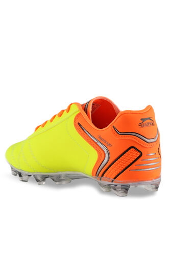 Slazenger HUGO KR Football Boy Child Cleats Shoes Yellow - Red - Thumbnail