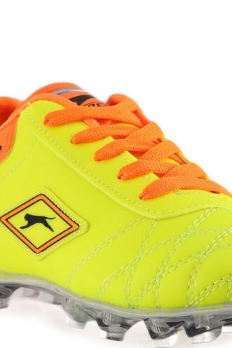 Slazenger HUGO KR Football Boy Child Cleats Shoes Yellow - Red - Thumbnail