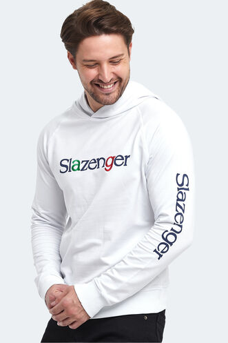 Slazenger KADMOSS Erkek Sweatshirt Beyaz - Thumbnail