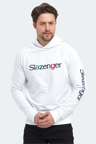 Slazenger KADMOSS Erkek Sweatshirt Beyaz - Thumbnail