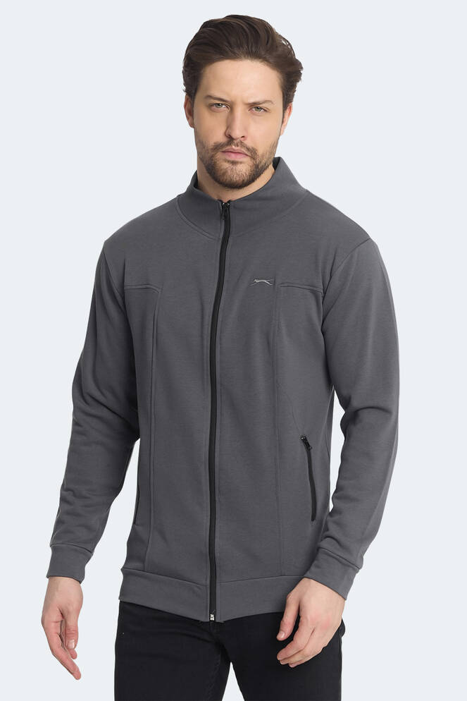 Slazenger KAGISONA Erkek Sweatshirt Koyu Gri