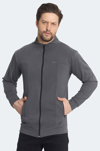 Slazenger KAGISONA Erkek Sweatshirt Koyu Gri - Thumbnail