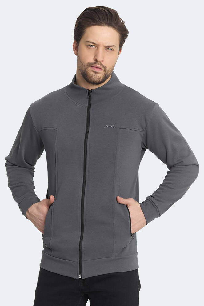 Slazenger KAGISONA Erkek Sweatshirt Koyu Gri