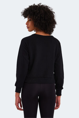 Slazenger KAITO Women's Sweatshirt Black - Thumbnail