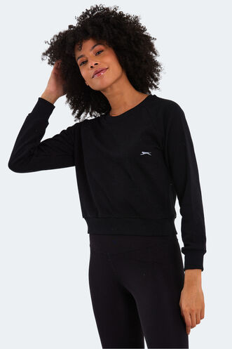 Slazenger KAITO Women's Sweatshirt Black - Thumbnail