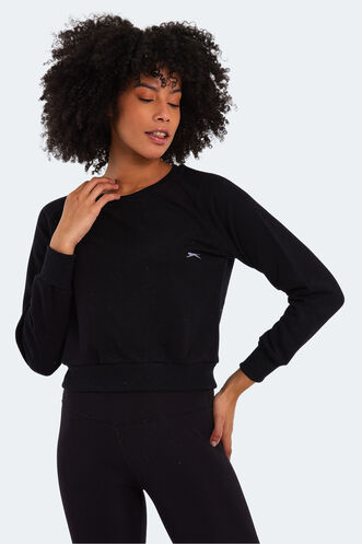 Slazenger KAITO Women's Sweatshirt Black - Thumbnail