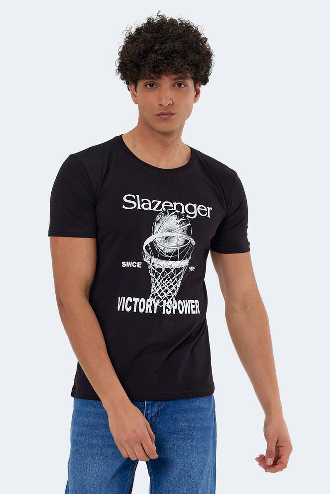 Slazenger KALEB Erkek Kısa Kollu T-Shirt Siyah