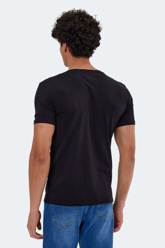 Slazenger KALEB Men's Short Sleeve T-Shirt Black - Thumbnail