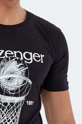 Slazenger KALEB Men's Short Sleeve T-Shirt Black - Thumbnail