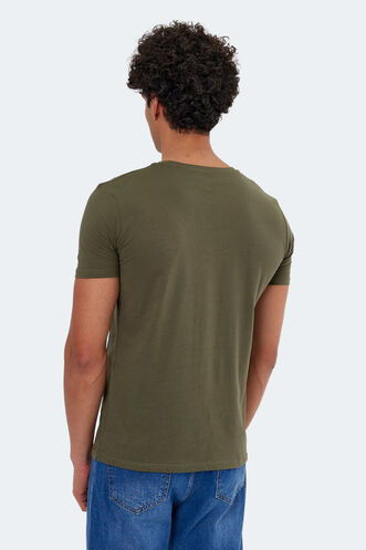 Slazenger KALEB Men's Short Sleeve T-Shirt Khaki - Thumbnail