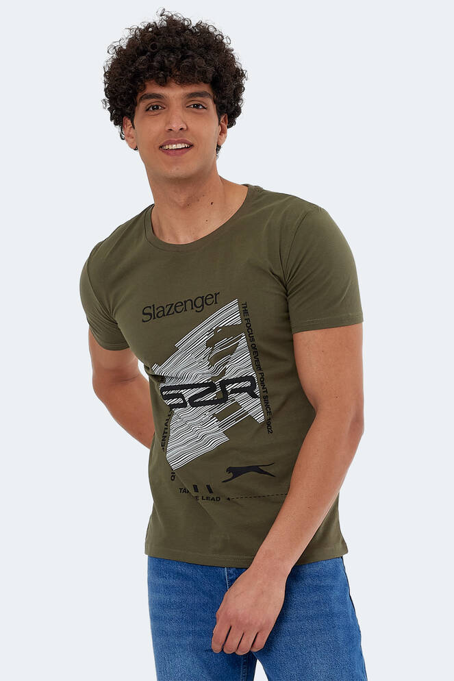 Slazenger KALEB Men's Short Sleeve T-Shirt Khaki