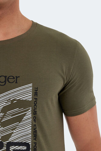 Slazenger KALEB Men's Short Sleeve T-Shirt Khaki - Thumbnail