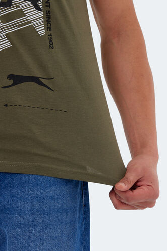 Slazenger KALEB Men's Short Sleeve T-Shirt Khaki - Thumbnail