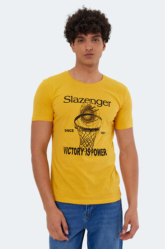 Slazenger - Slazenger KALEB Men's Short Sleeve T-Shirt Mustard