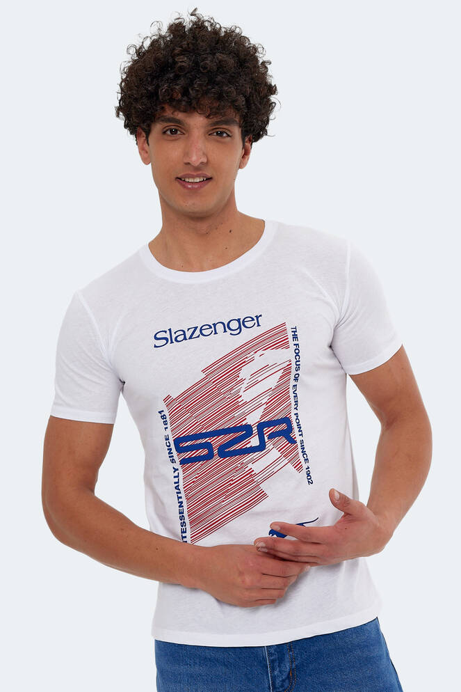 Slazenger KALJU Erkek Kısa Kollu T-Shirt Beyaz