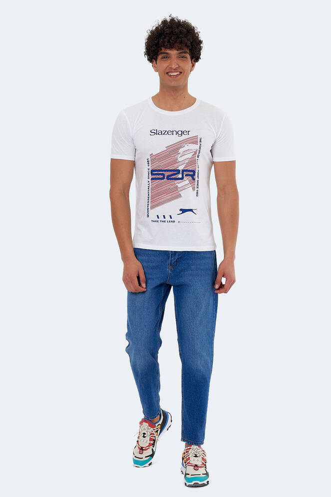 Slazenger KALJU Erkek Kısa Kollu T-Shirt Beyaz