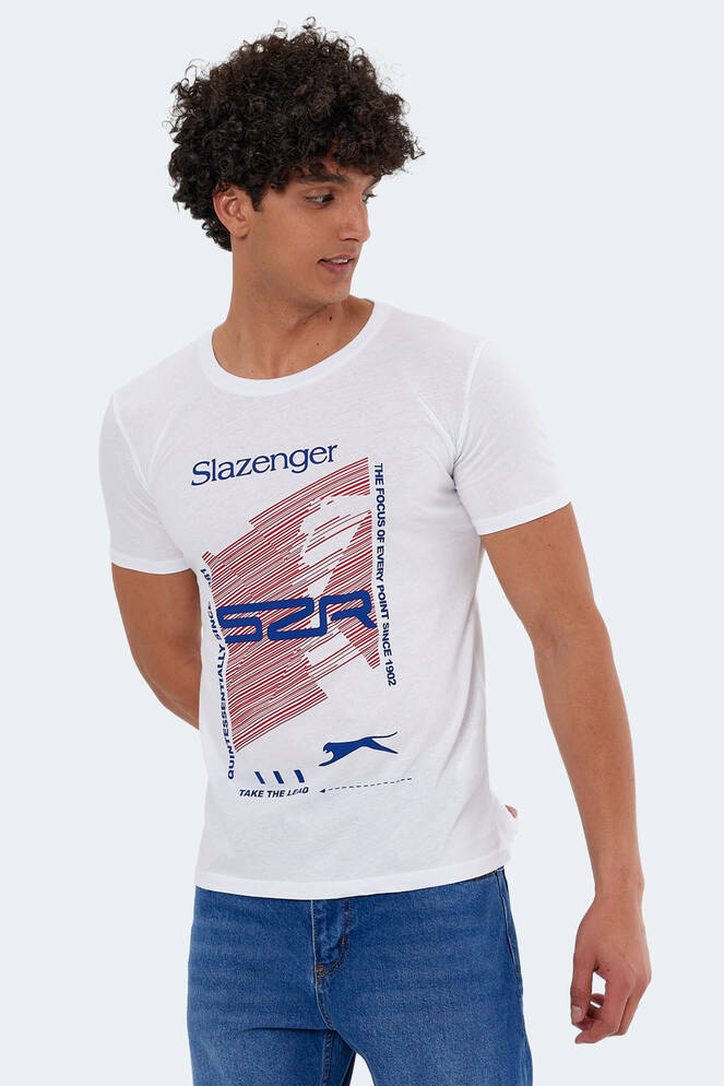 Slazenger KALJU Erkek Kısa Kollu T-Shirt Beyaz