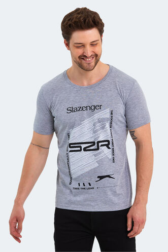 Slazenger KALJU Erkek Kısa Kollu T-Shirt Gri - Thumbnail